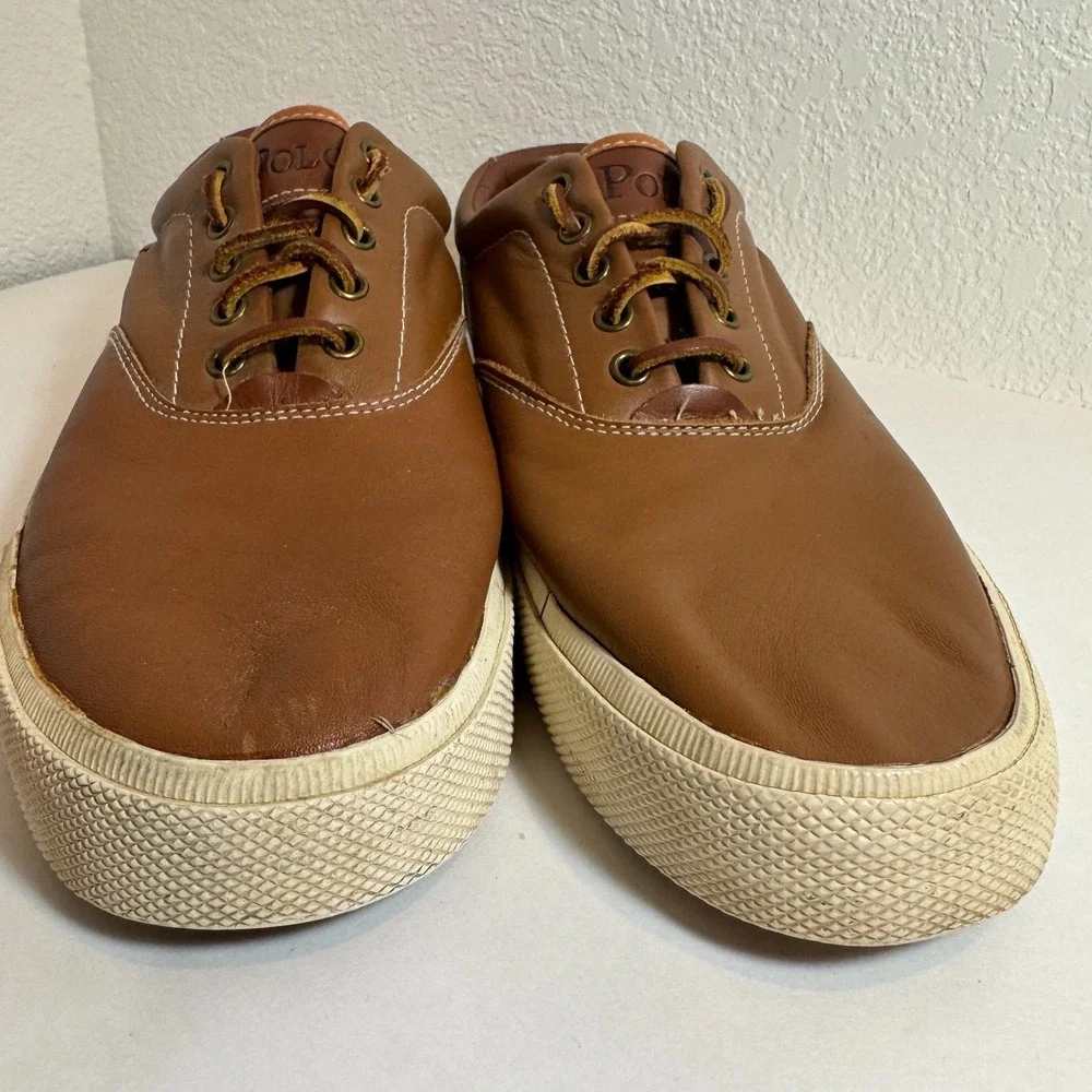 Polo Ralph Lauren Mens Vaughn‎ Soft Leather Upper Lace Up Sneaker Shoes 11.5 D